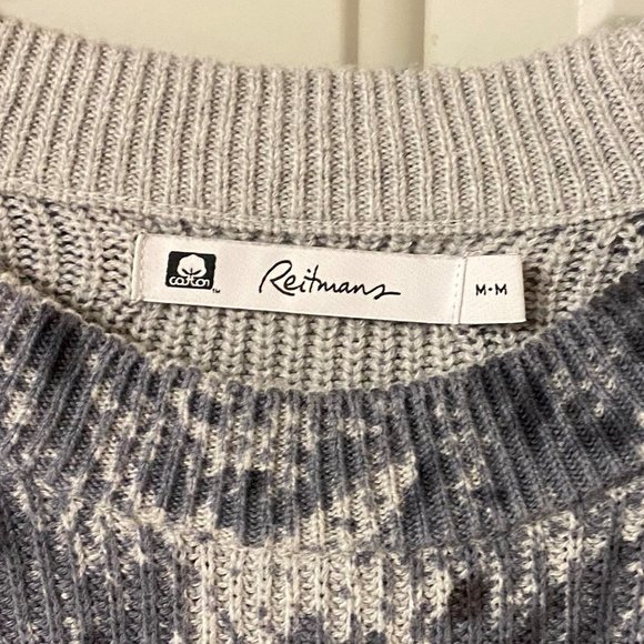 Reitmans 100% Cotton Leopard Print Sweater Medium - Picture 3 of 5